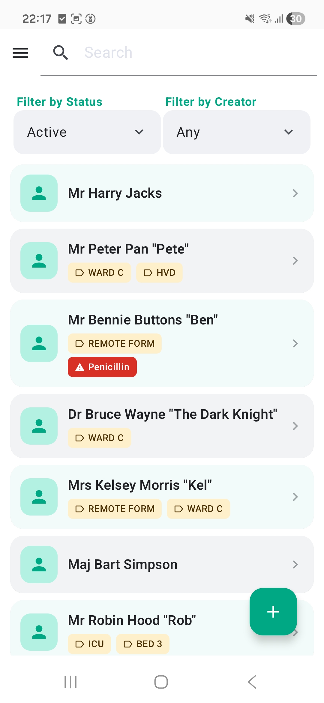 Patient List
